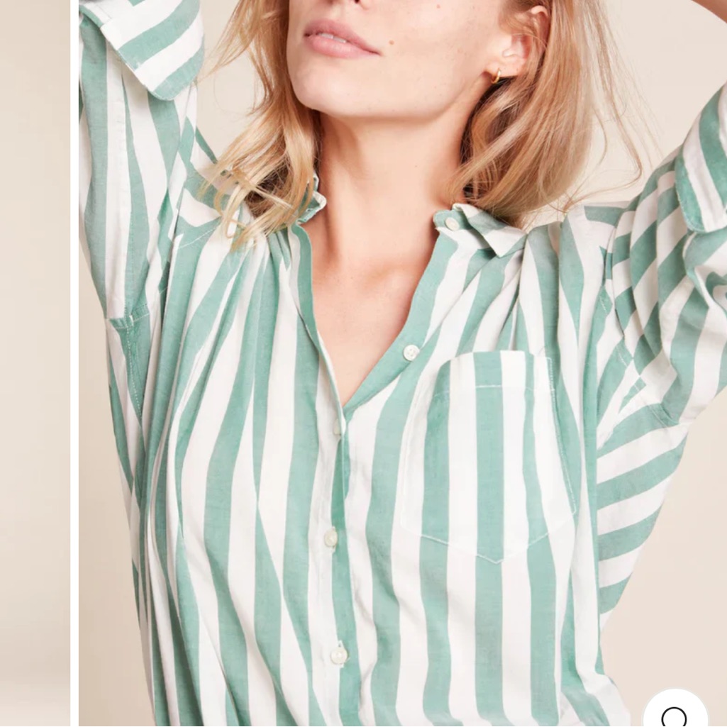 Trovata Blake Oversized Shirt - Arbor Stripe - Medium